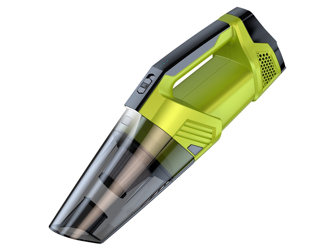 Aspiradora portátil inalámbrica para coche con luz LED, alta potencia de succión, ligera y recargable. Apta para todas las edades.