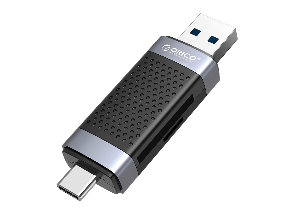 Lector De Tarjetas De Memoria Orico Cd2d-ac2-bk-ep Usb-a Y Usb-c Para Sd/microsd