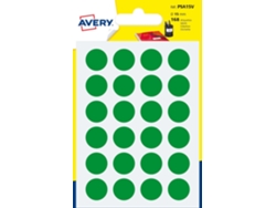 AVERY Psa15V Etiqueta Autoadhesiva Círculo Permanente Verde 168 Piezas