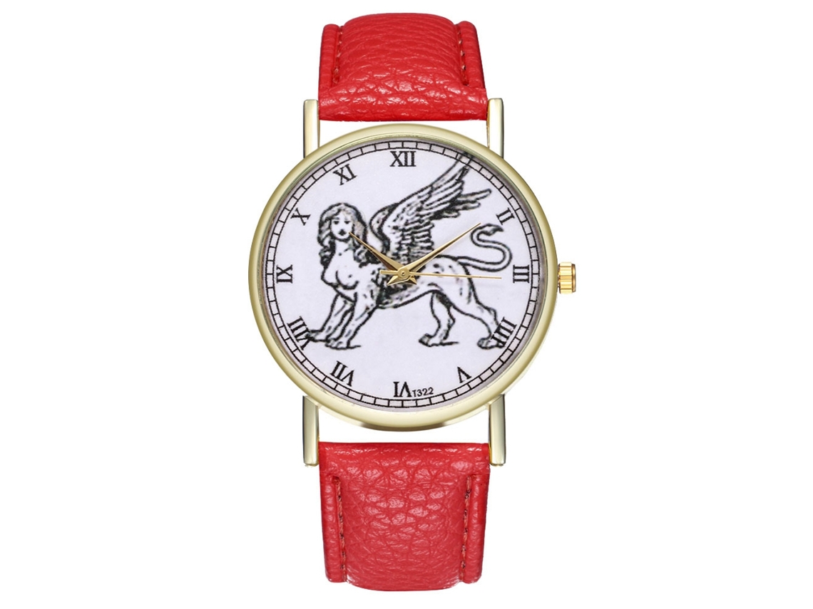 Reloj De Pulsera Unisex De Cuarzo, Elegante E Informal - Regalo De Moda (rojo)