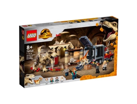 LEGO Jurassic World Fuga Dos Dinossauros Atrociraptor E T.Rex 76948 (Edad Mínima: 8 Años - 458 Piezas)