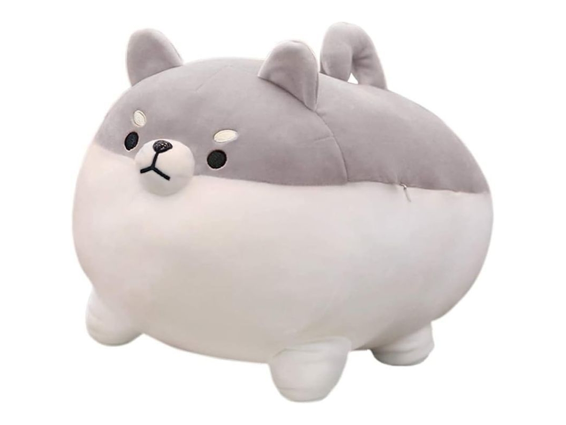 2026-48777-juguete De Peluche Linjou Shiba Inu Almohada Suave Regalo Para Niños Niñas 40cm Gris