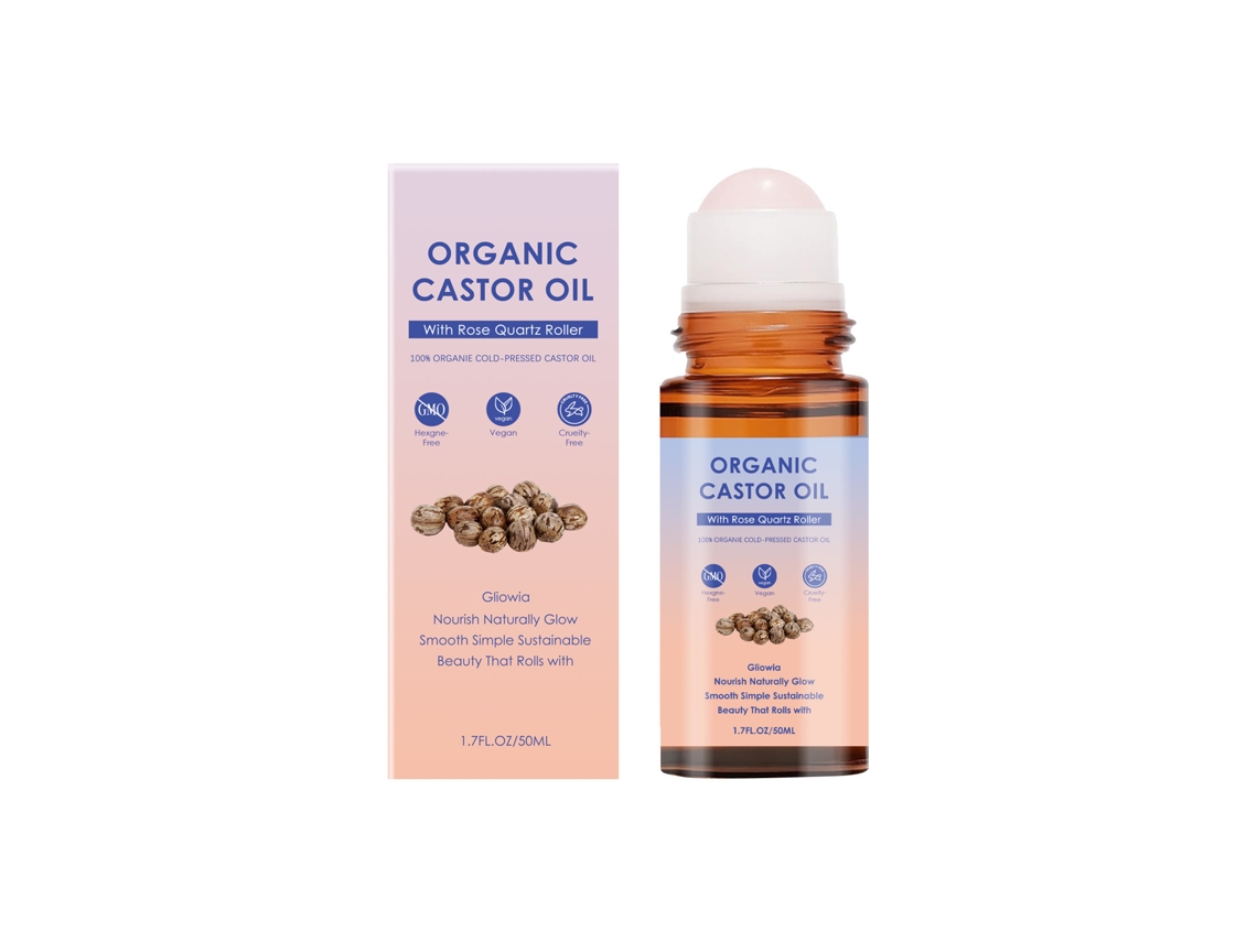 Rodillo para el cuidado del cabello con aceite de ricino