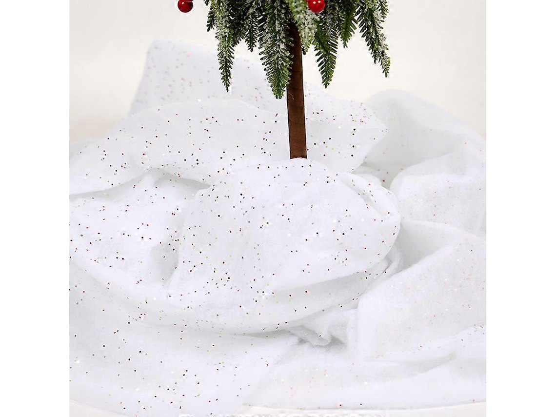 Rebe-manta De Nieve Artificial De Navidad Con Purpurina Tela Suave Decoración Para Fiesta Invierno Patios Escaleras 92x154cm