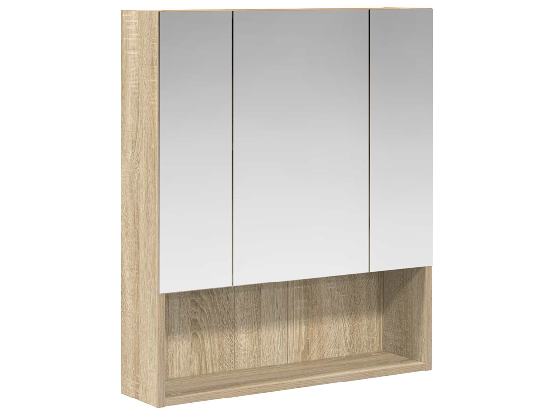 Maison Exclusive - Armario Con Espejo De Baño Roble Sonoma 60 X 14.5 X 70 Cm