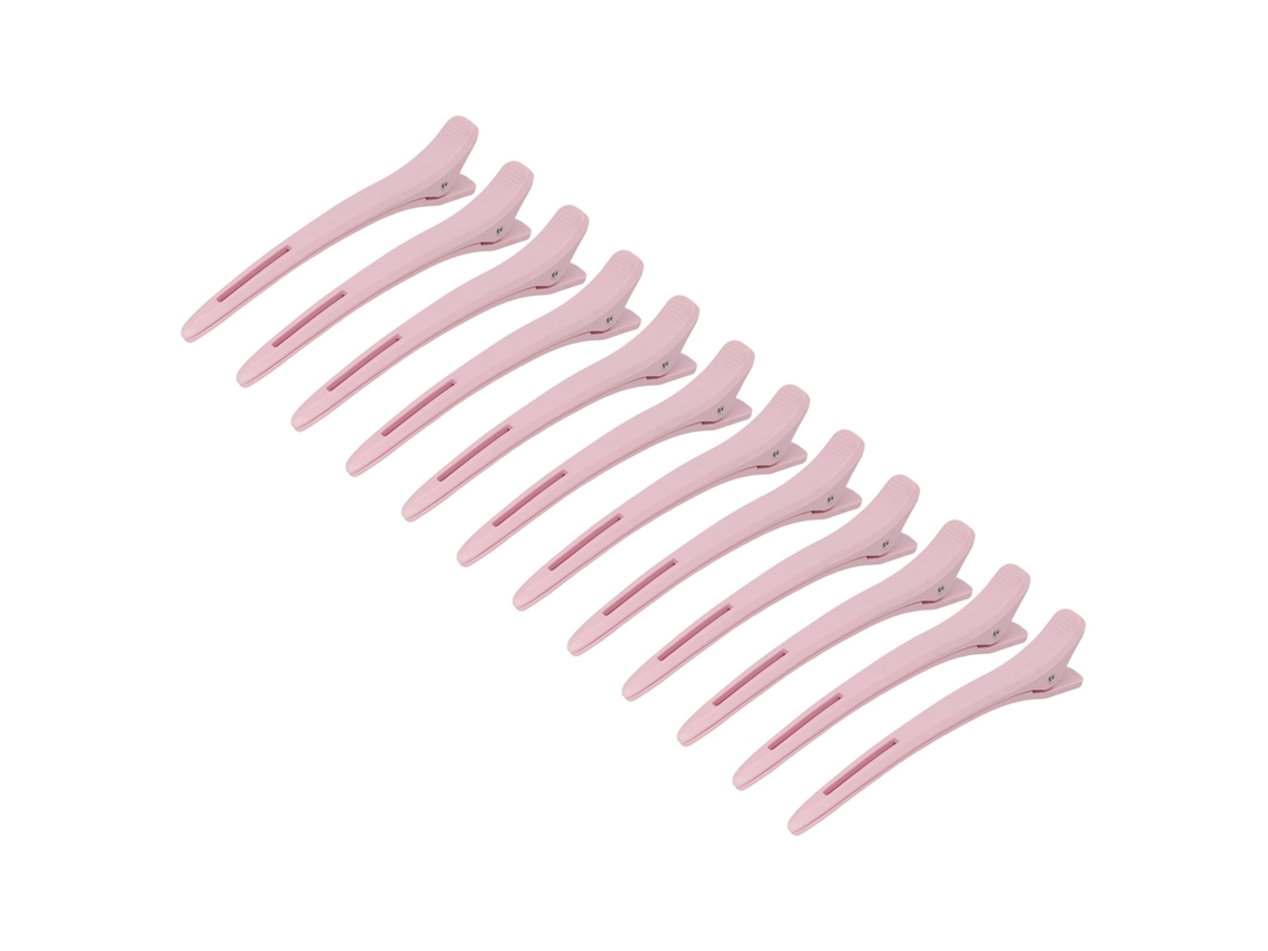 Vlrla-12pcs Slip-free Pink Duck Bill Cabelo Styling Clips
