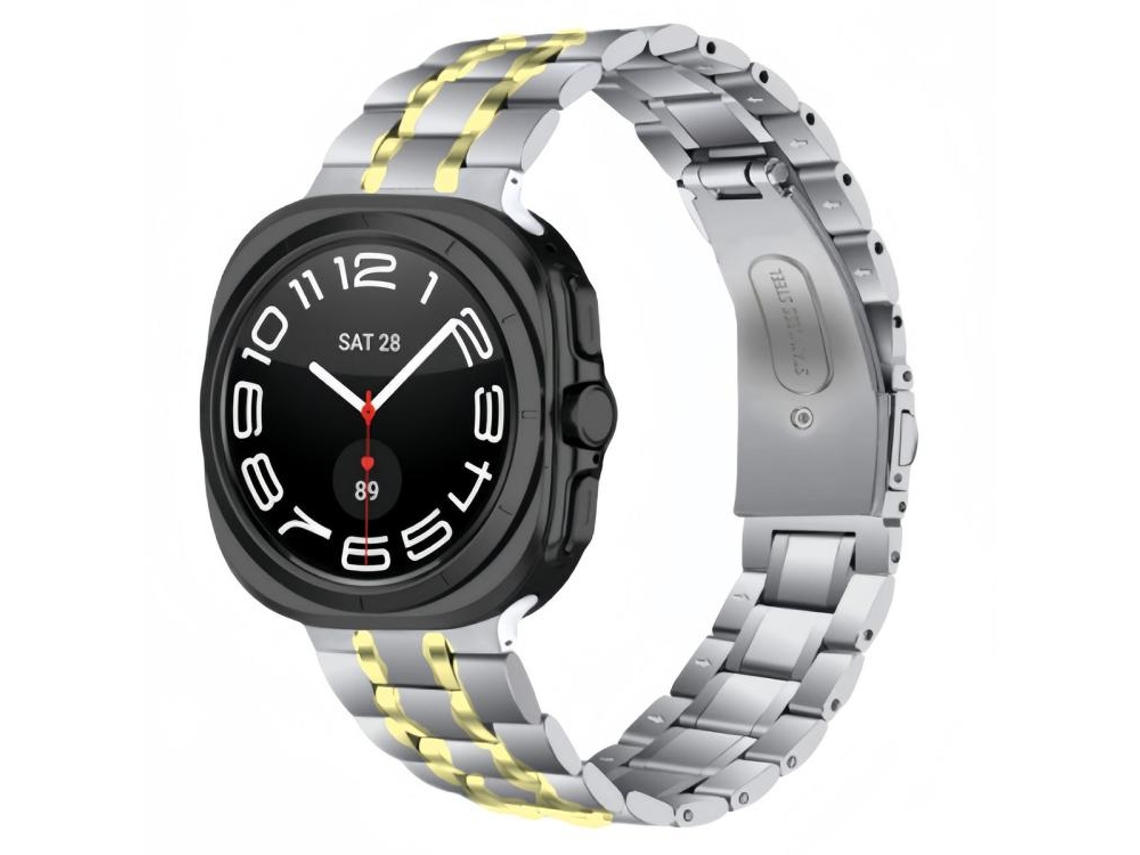 Pulsera para Samsung Galaxy Watch 8 / Watch 8 Classic - Acero inoxidable con cinco cuentas