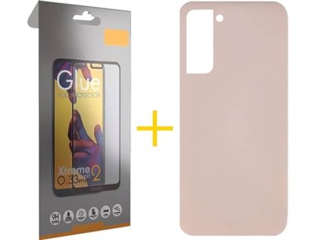 Carcasa + Protector de Pantalla para Samsung Galaxy S22 Plus 5G SKYHE Rosa Pastel