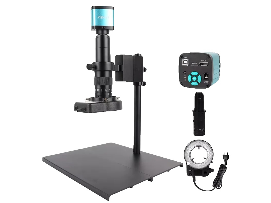 Microscopio de video, alta definición, capacidad de zoom continuo, 180x 48mp, conjuntos completos OEM