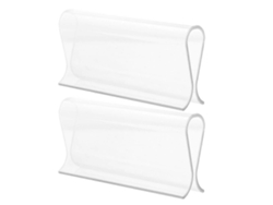 Tiradores de plástico Rebe 2 para estores romanos sin cordón, tirador de seguridad compacto y duradero de 8,70 x 4,10 x 1,80 cm.