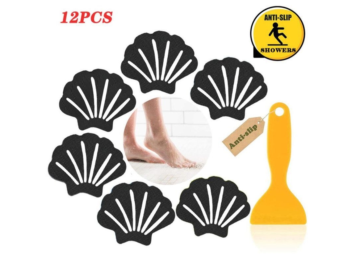 12 Pegatinas Antideslizantes Para El Baño Con Estampado De Huellas De Patas En Peva - Seguras Para Adultos Y Niños.