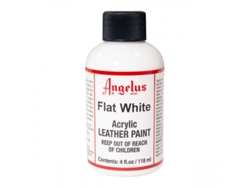 Pintura Cuero Y Polipiel Angelus 118 Ml (Blanco Mate / Flat White 105)