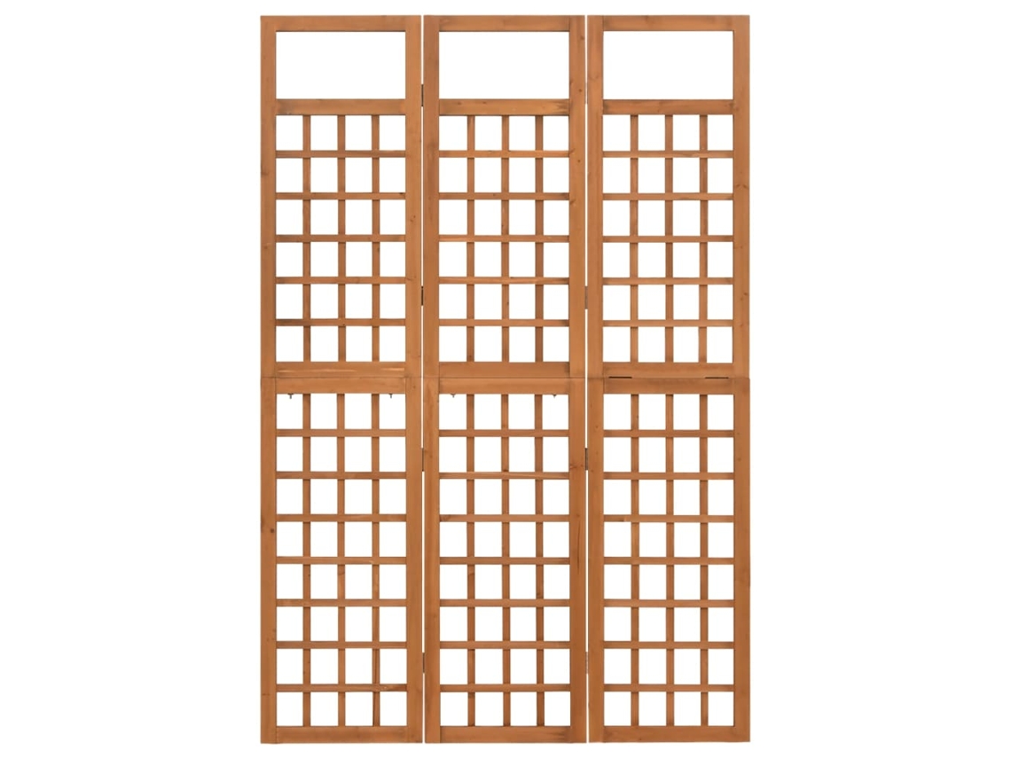 Biombo/Cercel de 3 paneles | Separador de ambientes | Separador de ambientes de madera maciza de abeto 121x180,5 cm