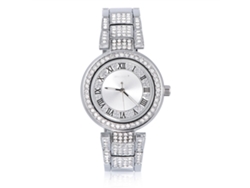 Relógio Feminino Lvpai Casual Elegante De Quartzo Com Pulseira De Pedras Strass (ouro Rosa Preto)