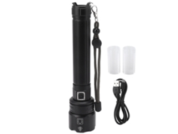 Linterna LED de 10000 lm, recargable por USB, portátil, con brillo ajustable CHABERLU