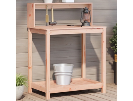 Mesa de plantación VIDAXL con estantes madera Douglas