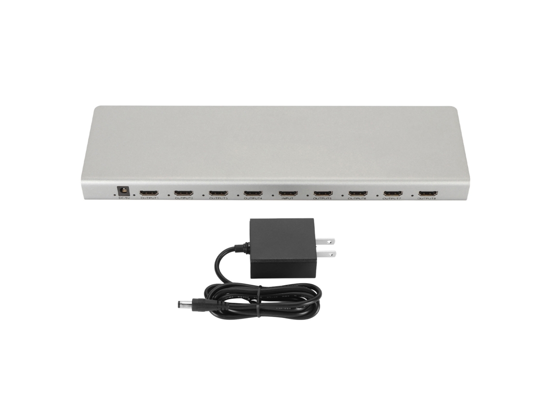 Divisor Hdmi 1x8 8k 60hz 1 Entrada 8 Salidas Para Proyector, Televisor Hd, Decodificador, Dvd, Enchufe Ee.uu.