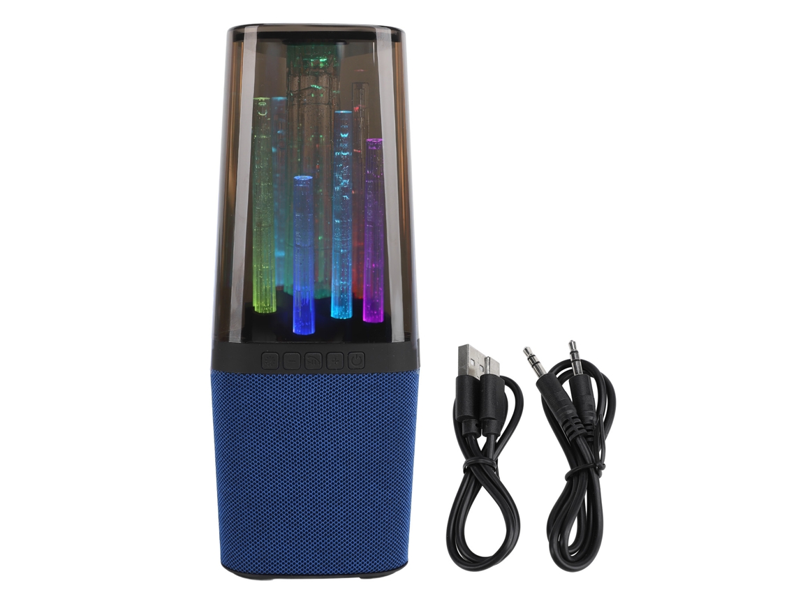 Altavoz Bluetooth Portátil Con Entrada Aux, Usb, Rgb E Inalámbrico Para Uso En Exteriores Y De Escritorio - Azul