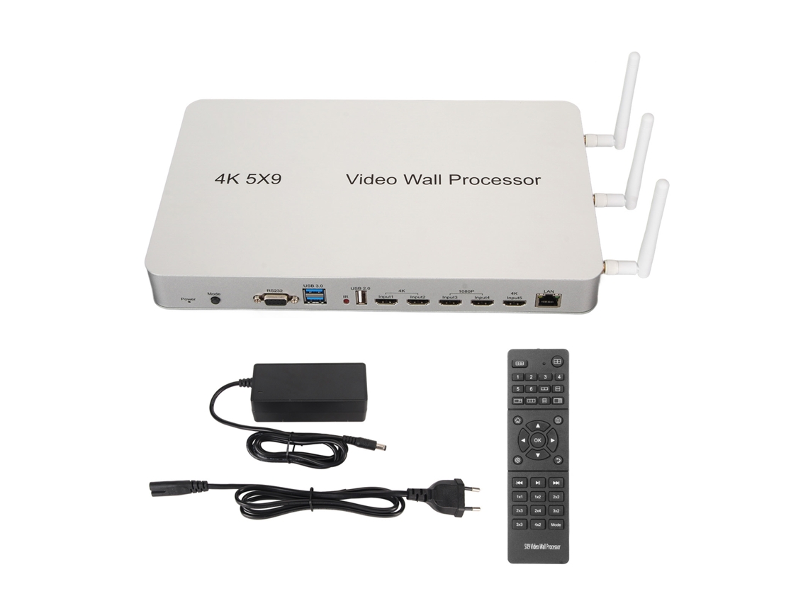 Conmutador HDMI 4 en 1 con ratón, teclado y control remoto por infrarrojos