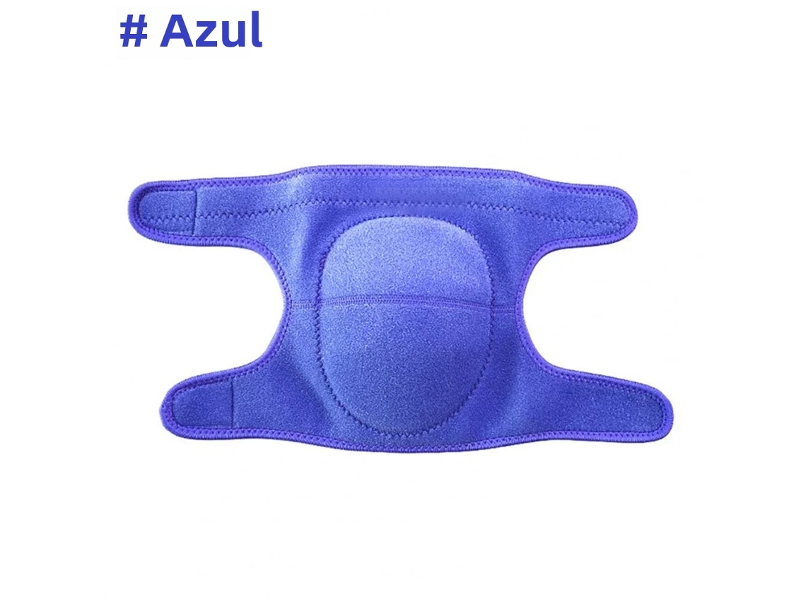 Rodillera de compresión ajustable para hombre y mujer, rodillera deportiva para baloncesto Mdug (azul, 1 L)