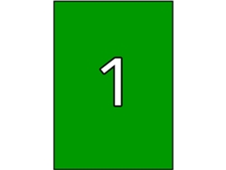 Etiquetas Adhesivas Permanentes en A4 20 Hojas APLI (Verde - 210 X 297 mm)