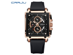 Reloj De Hombre Con Calendario (negro Y Dorado) Y Correa Adhesiva - Reloj De Hombre Sencillo, De Estilo Ejecutivo Y Multifuncional.