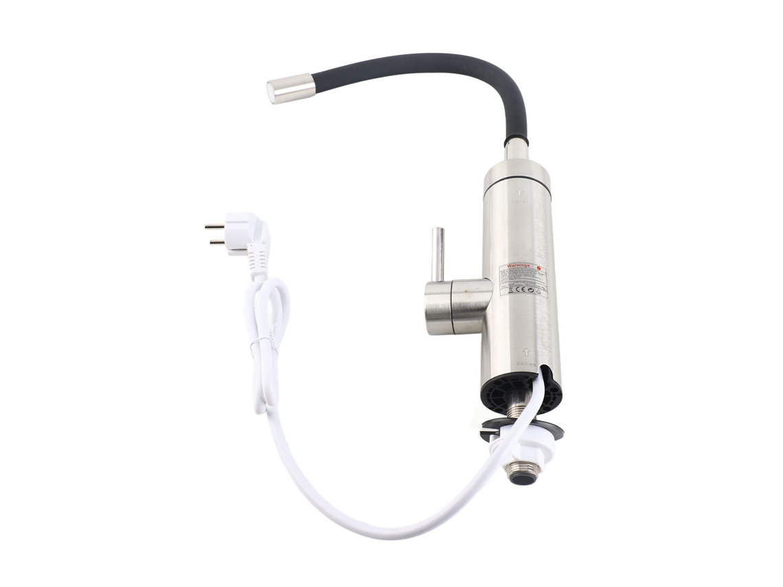 Torneira Elétrica De Água Quente Instantânea 3000w Sem Reservatório Com Display Digital Rotação 360° Aço Inoxidável Cozinha Banheiro 220v
