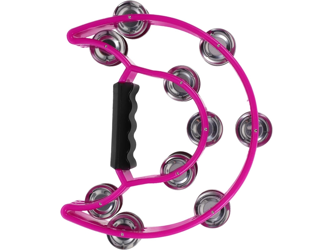 Pandereta De Mano De Doble Fila Con Mango Ergonómico Para Fiestas Y Educación Musical