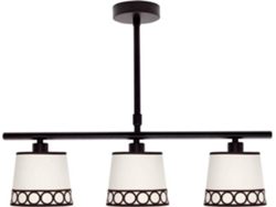 Lámpara de Techo FABRILAMP Dalia (Marrón - Metal, Paño - 56x58 cm)