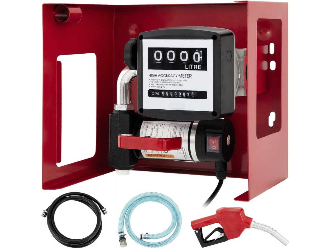 Bomba de Combustible Eléctrica para Diésel 220v 40l/min con Pistola Automática y Medidor Digital