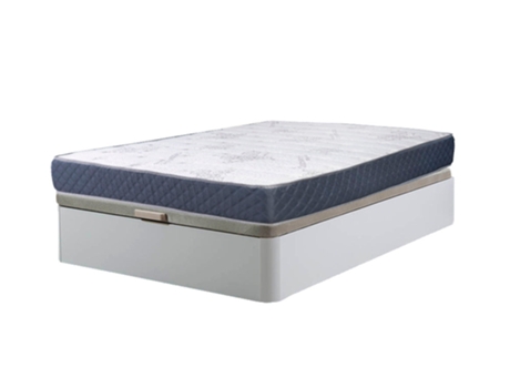 Sommier Atenas Blanco 90X190Cm Colchón Viscoelástico 23Cm SALDOSYSTOCKS