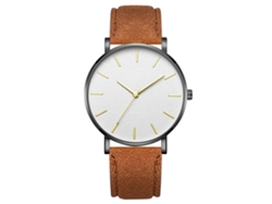Reloj De Aleación Simple Y Moderno Con Dial Redondo, Cuarzo, Para Mujer Y Hombre