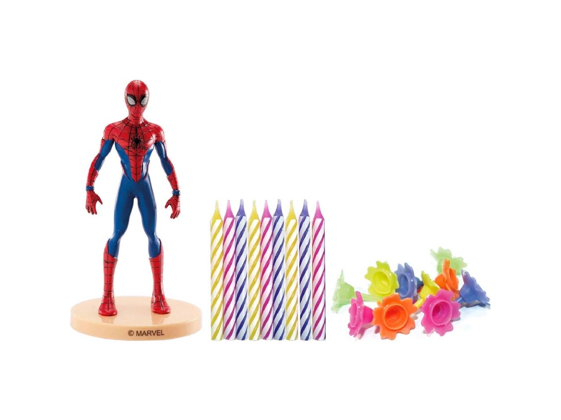 Conjunto Topper y Vela 3D Spider-Man DEKORA