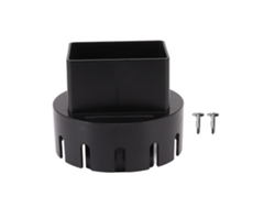 Adaptador de bandeja portacables de plástico negro de 3x4 pulgadas con tornillos