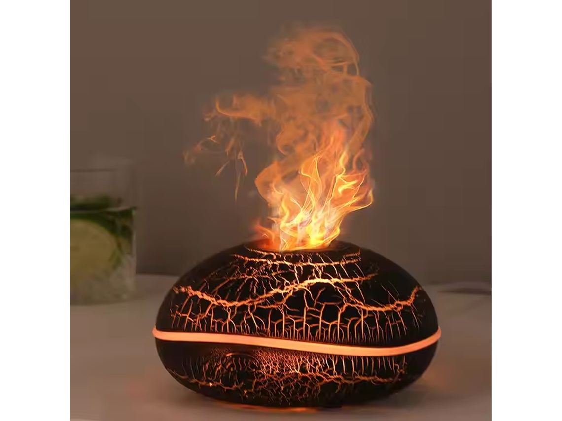 Difusor nebulizador grande, mini humidificador de mesa USB, llama, ranura Sfuhos