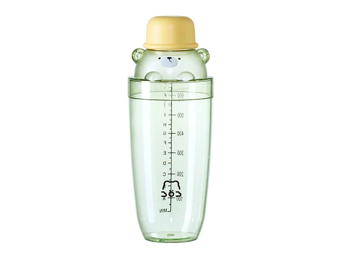 Cocktail Shaker Plástico Portátil 700ml Herramienta De Bar Para Mezclar Bebidas Vino Martini Té De Leche Margarita Amarillo