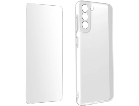Kit Funda + Protector de Pantalla Samsung Galaxy S21 FE AVIZAR Cristal Templado (Transparente)
