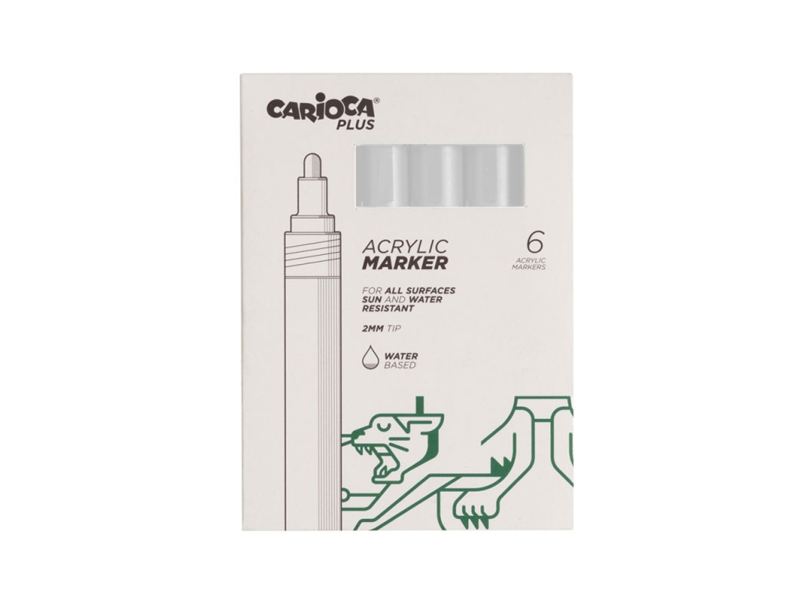 Marcador Acrílico CARIOCA Plus Blanco 45218/31