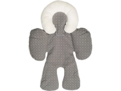 Cojín para asiento de cochecito de bebé Digitallab con soporte para la cabeza y el cuerpo del bebé (gris)