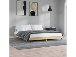Estructura De Cama Sin Colchón Madera Roble Sonoma 120x200 Cm