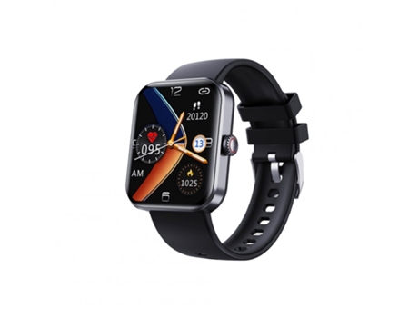 Smartwatch Termómetro de monitoreo del sueño con pantalla táctil F57L con cable de carga magnético negro