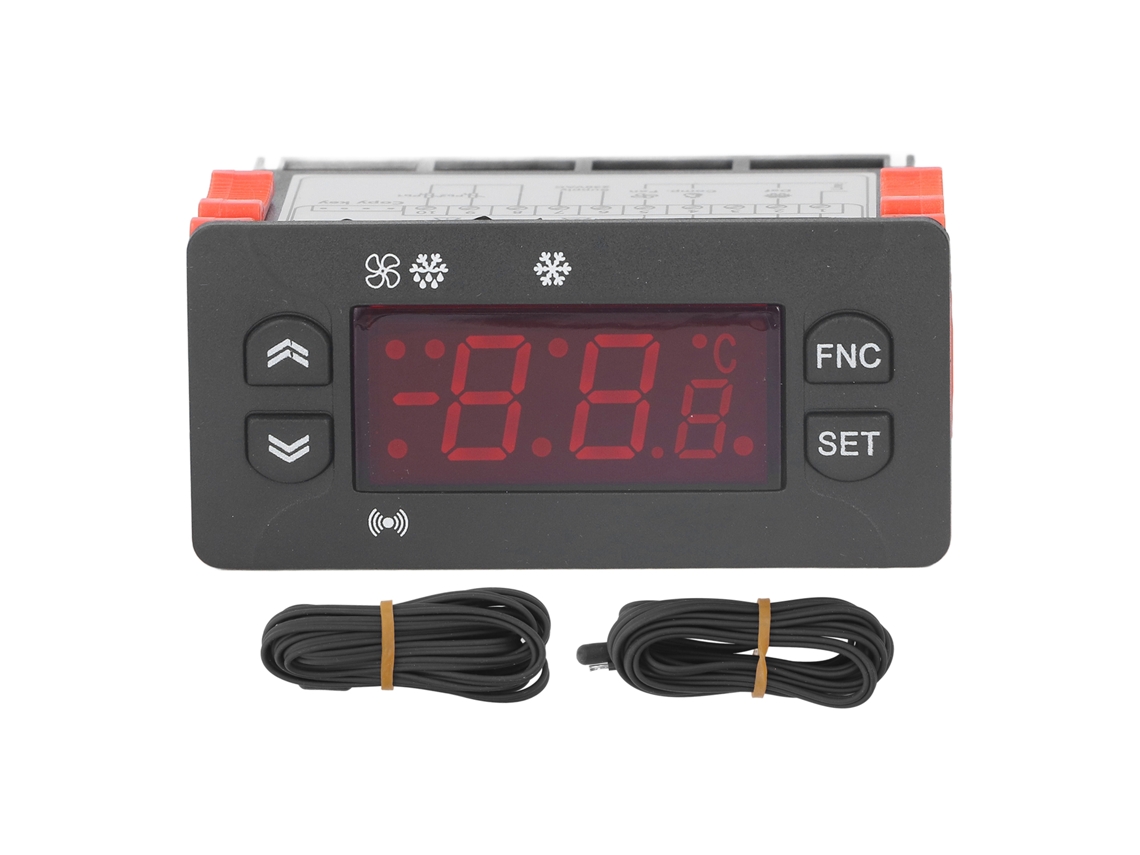 Controlador de temperatura digital con sensor NTC, voltaje dual, para refrigeradores y enfriadores, Fahrenheit/Celsius