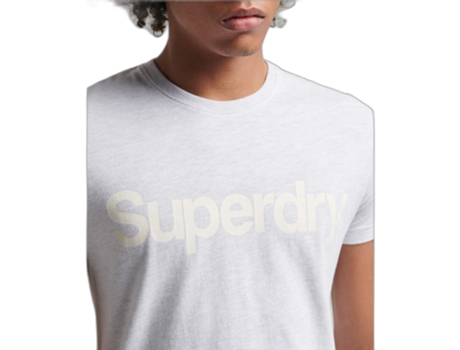 Camiseta para Hombre SUPERDRY (XL - Blanco)