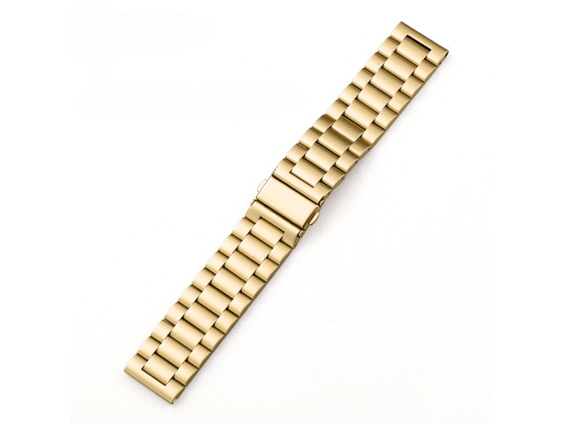 Bracelete Em Aço Inoxidável Para Iwatch, Apple Watch, Samsung, Huawei Gt56 (22mm) Dourado Hexinyigjly
