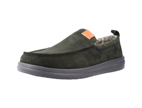 Zapatos de Hombre HEY DUDE Wally Grip Moc Piel Negro (44)