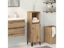 Armario De Baño Madera De Ingeniería Roble Artisan 30x30x100 Cm