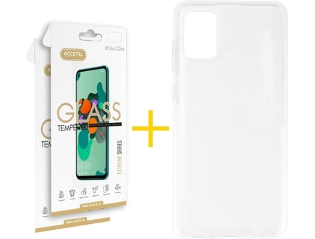 Kit Funda + 2 Protectores de Pantalla Samsung Galaxy A51 5G ACCETEL Liso (Transparente)