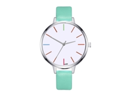 Reloj De Pulsera De Cuarzo Para Mujer Zhoulianfa Con Correa De Piel Sintética, Estilo Sencillo (menta)