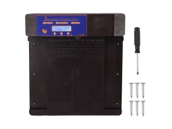 Puerta doble automática para gallinero con infrarrojos antipinzamiento y alerta de batería baja para pollos, patos y gansos, color marrón oscuro.