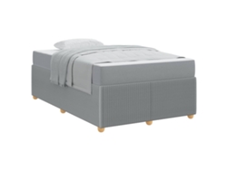 Maison Exclusive - Estructura De Cama Con Colchón Gris Claro 120 X 190 Cm Tela
